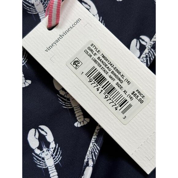 Vineyard Vines Navy Lobster Stack Nautical Two Piece NWTs Size XL (16) - Picture 2 of 4